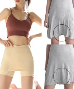 Double-Layer Front Crotch Ice Silk Safety Shorts