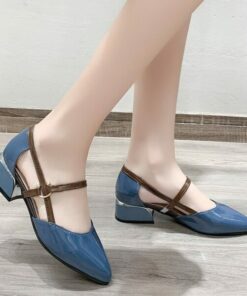 Pointed Toe Low Heel Sandals