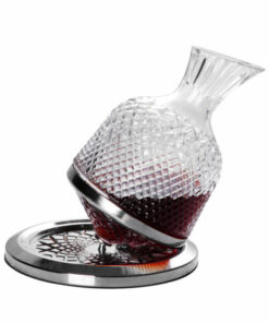 Elegant Crystal Spinning Glass Wine Decanter