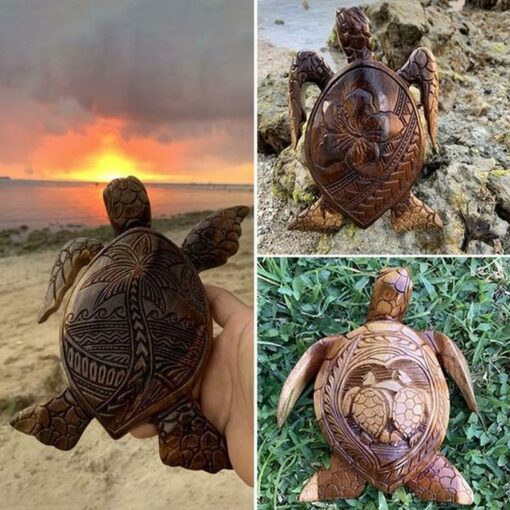 Hawaiian Turtle သစ်သားထွင်းထု