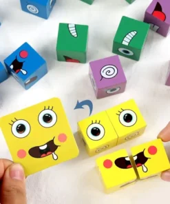Matching Face Changing Building Block Puzzle