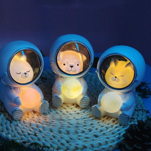 귀여운 우주 비행사 LED 야간 조명