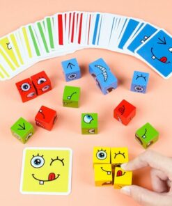 Matching Face Changing Building Block Puzzle