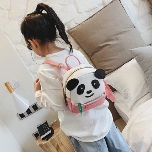 Polyester Cute Panda Backpack Para sa Eskwelahan ug Biyahe