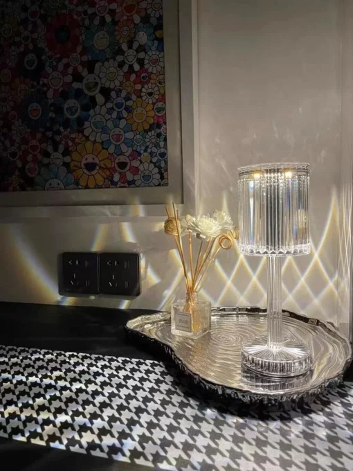 Lampe de table intelligente en cristal