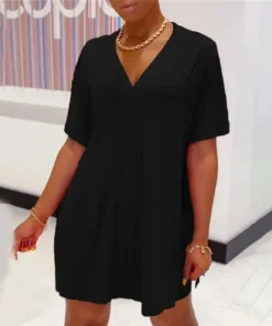 V Neck Dress & Shorts