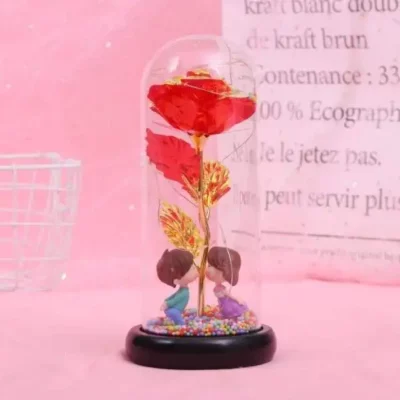 Galaxy Rose In Glass Dome