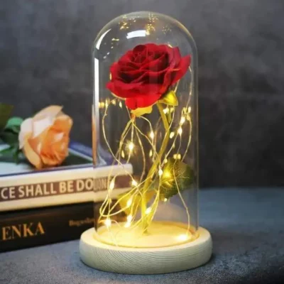 Galaxy Rose In Glass Dome