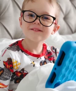 Silicone Flexible Square Blue Light Blocking Glasses For Kids
