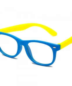 Silicone Flexible Square Blue Light Blocking Glasses For Kids