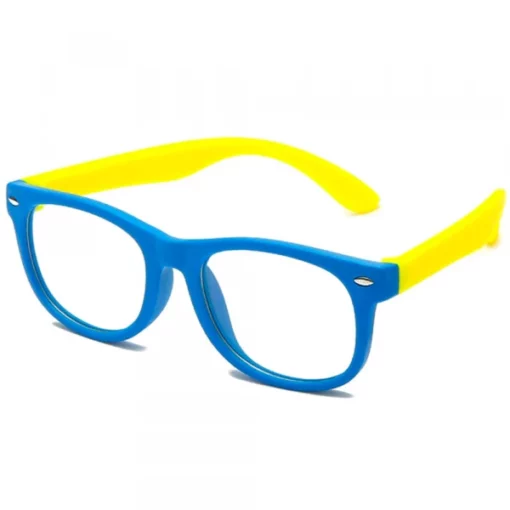 Silicone Flexible Square Blue Light Blocking Glasses Para sa mga Bata