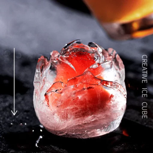 3D forma na kostky ledu ve tvaru růže