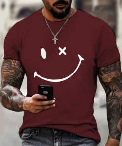 Men's T-Shirt 3D Print Graphic Optical Illusion Plus Size Short Sleeve Casual Tops