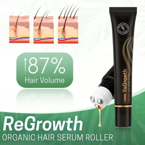 Органичен валяк за серум за възстановяване на растежа на косата