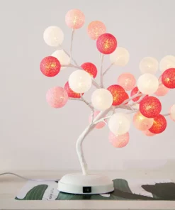 Creative Cotton Ball Tree Lamp