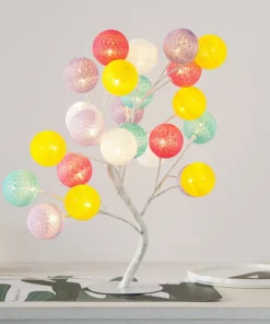Creative Cotton Ball Tree Lamp
