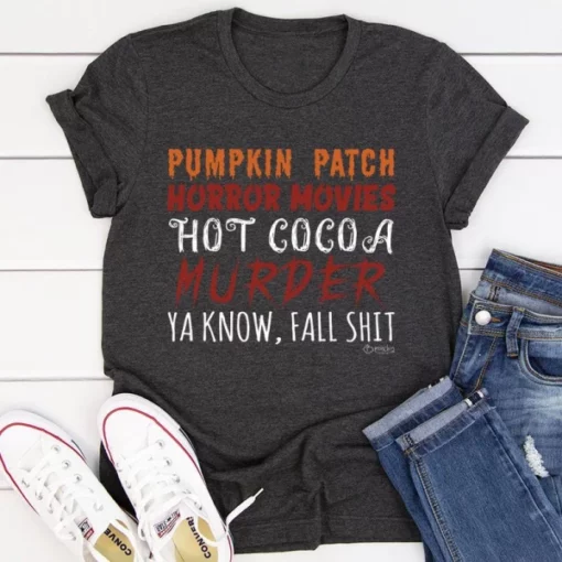 Hororové filmy Pumpkin Patch Hot Cocoa Tee