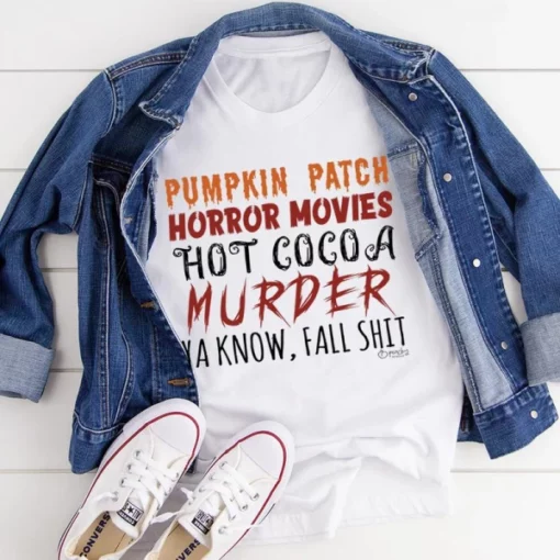 Pumpkin Patch Horror Movies Hot Cocoa Tee