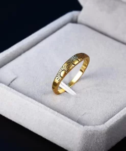 Gold Sun Ring Copper Material