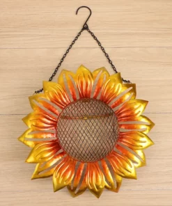 Hanging Metal Sunflower Bird Feeder