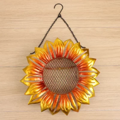 Hanging Metal Sunflower Bird Feeder