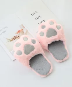 Fluffy Kitty Cat Paws Slippers