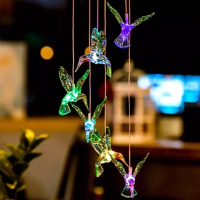 Dangling Hummingbird Solar Lights For Indoor & Outdoor Décor