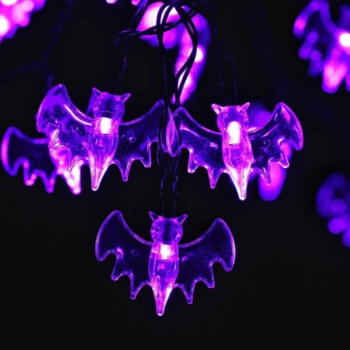 أضواء سلسلة الخفافيش هالوين مخيف