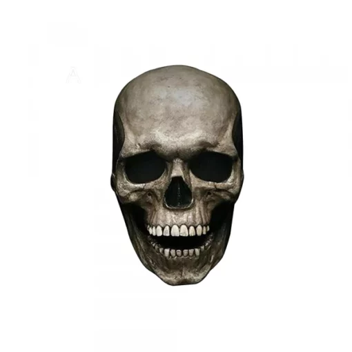 Realistiška žmogaus kaukolės kaukė su judančiu žandikauliu