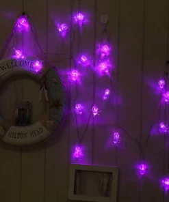 Purple Halloween Spider Lights