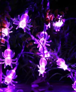 Purple Halloween Spider Lights