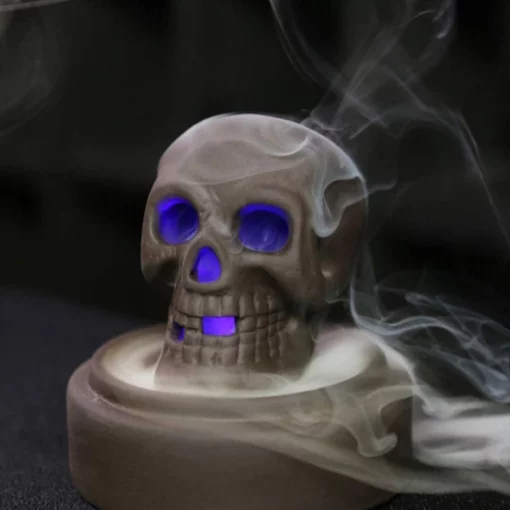 Backflow LED Skull rökelsebrännare