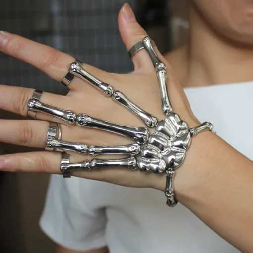 Skeleton Hand Ring Bracelet