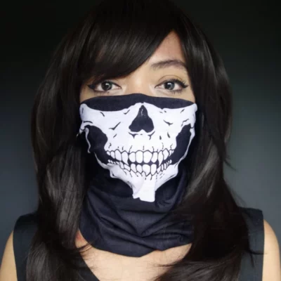 Seamless Skeleton Face Mask Bandana