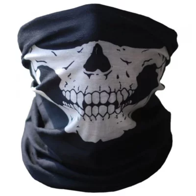 Seamless Skeleton Face Mask Bandana