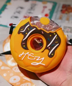 Cute Donut Water Bottle With Straw