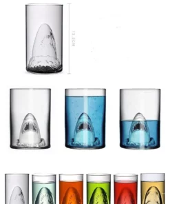 Transparent Shark Drinking Glass