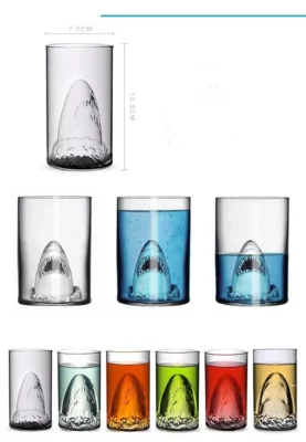 Transparent Shark Drinking Glass