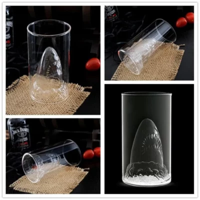 Transparent Shark Drinking Glass