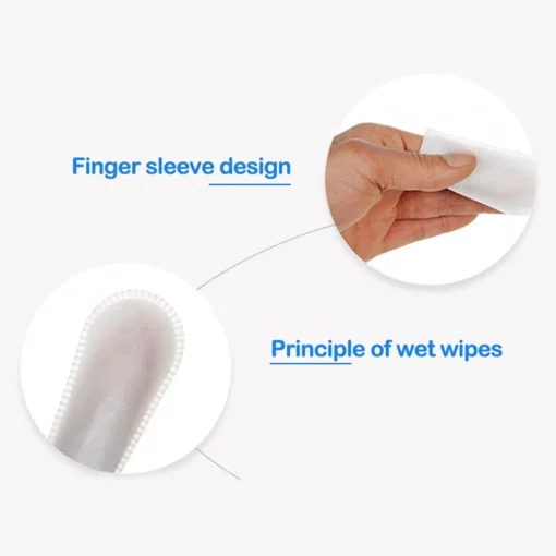 Mājdzīvnieku zobu tīrīšanas pirkstu salvetes (50 gab.)