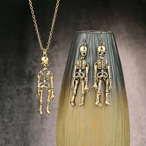 Retro Skeleton Man Necklace