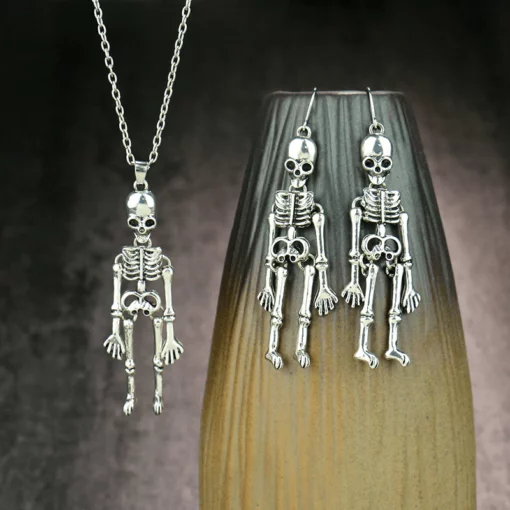 Retro Skeletru Man Necklace