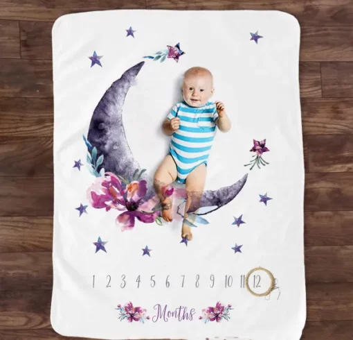 ผ้าห่ม Milestone รายเดือนสำหรับทารก