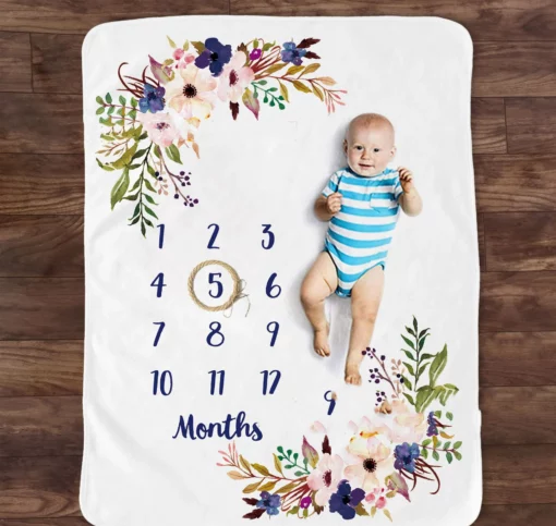 Baby Monthly Milestone Blanket