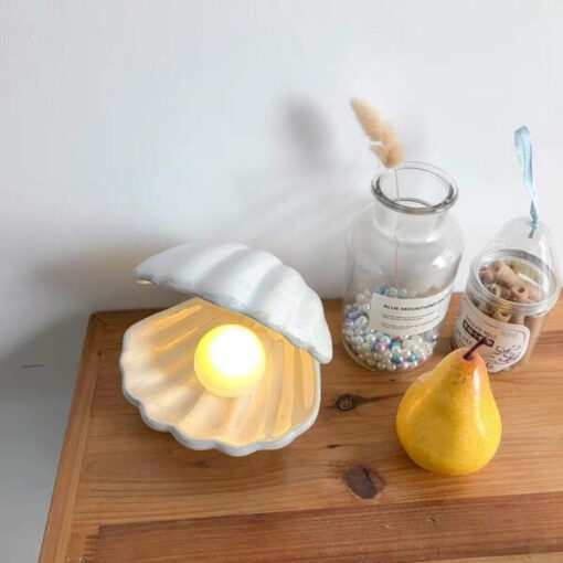 Lamp Oyster Pearl Ceramig