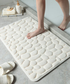 Cobblestone Embossed Bathroom Bath Mat