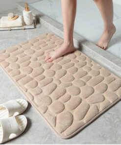 Cobblestone Embossed Bathroom Bath Mat