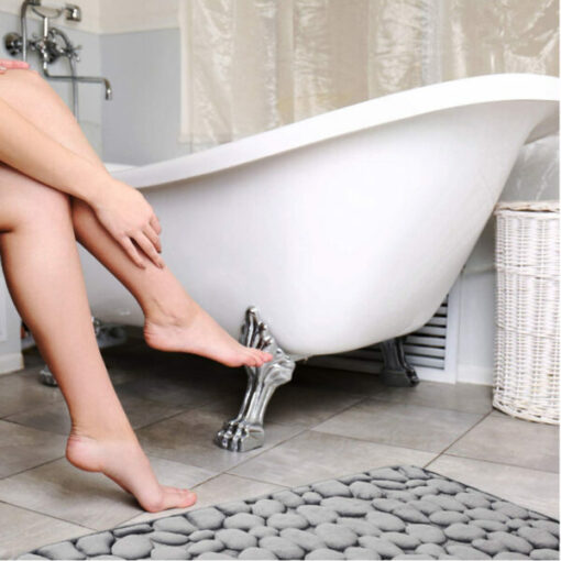 Cobblestone Embossed Bathroom Bath Mat