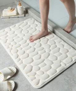 Cobblestone Embossed Bathroom Bath Mat