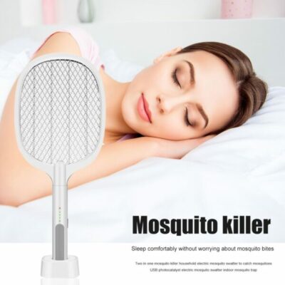 2-in-1 Electric Swatter & Night Mosquito Killing Lamp